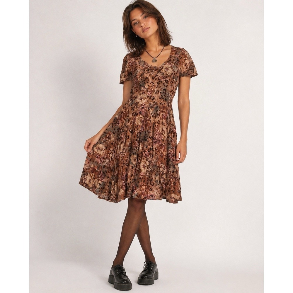 Vintage‎ 90s Starina Floral Dress M Whimsigoth  Grunge Prairie Boho EUC